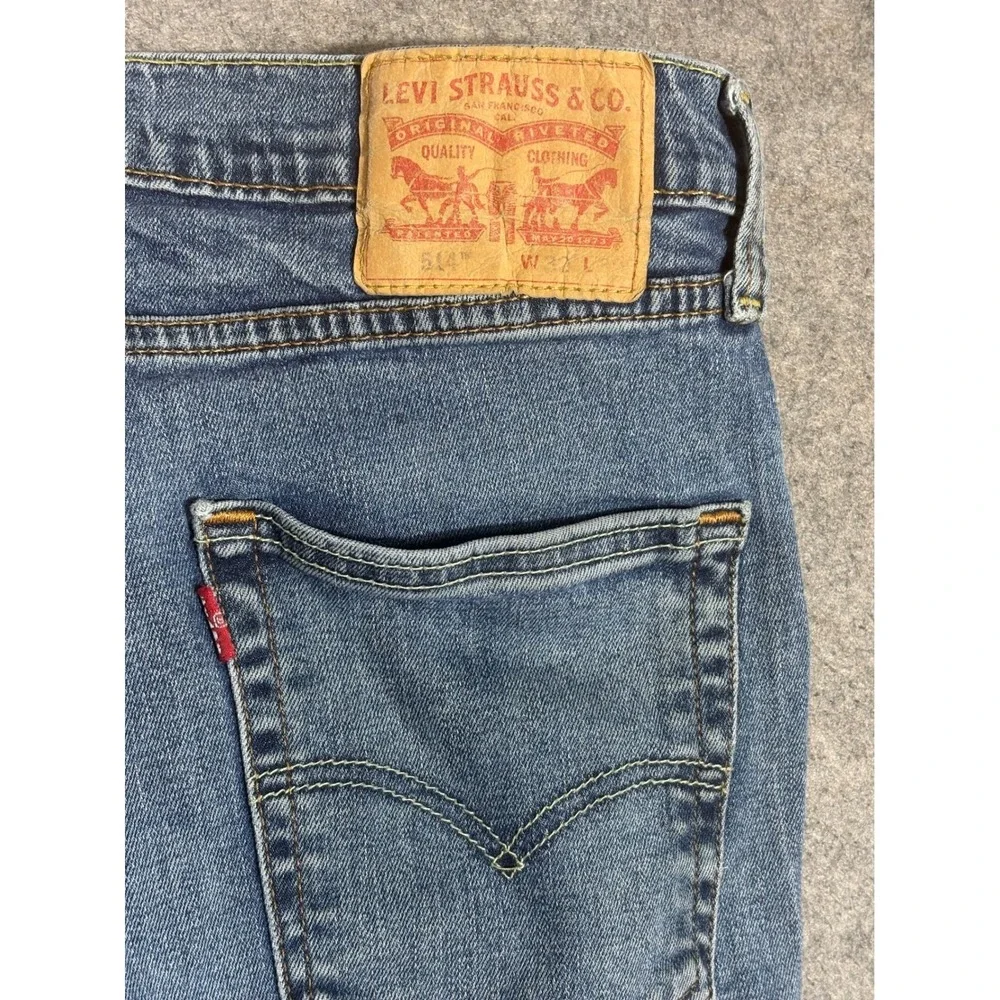 Levis 514 Straight Fit Jeans Mens 32x30 Medium Wash Stretch Denim Pants 04511